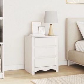 Criado-mudo vidaXL "DRAMMEN" Branco 45x35x56 cm Madeira Sólida de Pinh