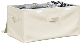 Caixa de arrumação 50x30x25 cm tecido cor creme