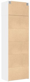 Armário de arrumação 70x42,5x225 cm derivados de madeira branco