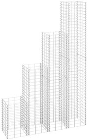 Canteiro/gabião elevado 4 pcs 30x30x50/100/150/200 cm ferro