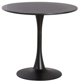 Mesa Cozinha e Sala de Jantar  Mesa TUL (TO), base de metal, lacado preto, 90 cms de diâmetro