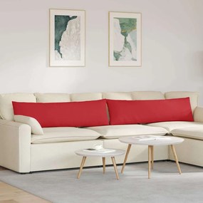 vidaXL Travesseiros de Sofá 2 pcs Vermelho 145 x 40 cm tecido