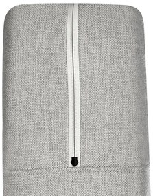 Cama de casal continental com arrumação em tecido cinzento claro 180 x 200 cm MINISTER Beliani