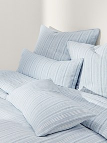 Capa de edredão em linho lavado com riscas Telma