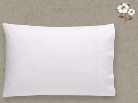 Fronhas P/ almofadas de dormir - 100% algodão branco percal de 200 fios: 1 Fronhas 45x125 cm - Aberta 2 lados - Fecha com pala interna