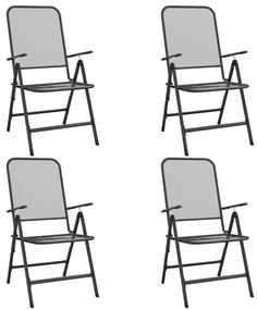 5 pcs conjunto de jantar para jardim rede de metal antracite