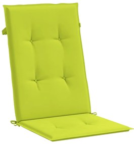 Almofadões cadeiras altas de jardim 6pcs tecido verde brilhante