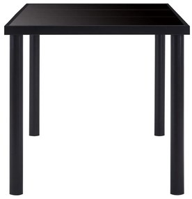 Mesa de jantar 200x100x75 cm vidro temperado preto