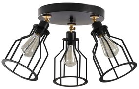 Lustre Alacati – Preto e Dourado – 55 cm