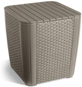 420012 Keter Mesa de apoio p/ jardim vime liso Luzon cor cappuccino