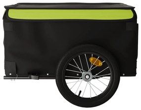 Reboque para bicicleta 45 kg ferro preto e verde
