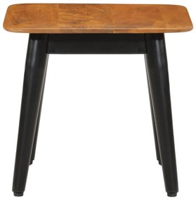 Mesa de centro 45x45x40 cm madeira de mangueira maciça/ferro