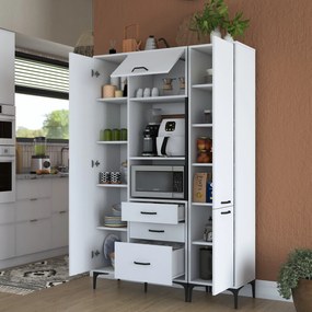 Armário Alto de Cozinha "Stella " - Branco - Design Moderno