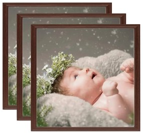 vidaXL Molduras para parede ou mesa 3 pcs 50x50 cm vermelho-escuro