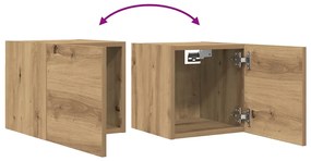 Móvel de TV de parede 2 pcs 30,5x30x30 cm carvalho artisiano