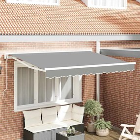 vidaXL Estrutura de Toldo Semi-Cassete Elétrico Retrátil de Metal