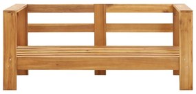 Banco jardim c/ almofadões 140cm madeira acácia maciça cinzento
