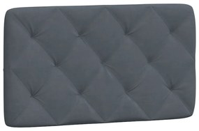 Estrutura de cama sem colchão 90x190 cm veludo cinzento-escuro