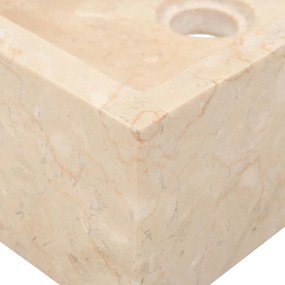 Lavatório 45x30x12 cm mármore creme brilhante