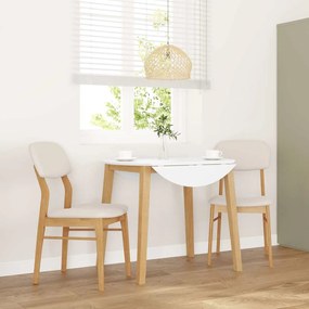 vidaXL Cadeiras de jantar com almofadões 2 pcs madeira maciça natural