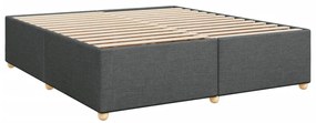 Cama com molas/colchão 200x200 cm tecido cinzento-escuro
