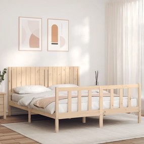 Cama sem colchão 160x200 cm madeira de pinho maciça