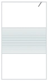 Divisória de chuveiro branco 115x195 cm vidro ESG transparente