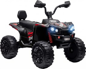 AIYAPLAY Quad Elétrico para Crianças ATV 24V 2 Lugares, Bateria de Lítio, 2 Motores 120W, Suspensões, Música, Faróis, Preto | Aosom Portugal