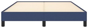 Estrutura de cama sem colchão 140x190 cm tecido azul