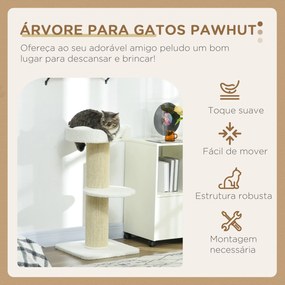 PawHut Arranhador para Gatos Altura 91 cm Arranhador para Gatos de 3 N