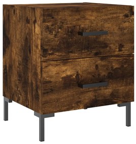 Mesa de cabeceira 2 pcs derivados de madeira carvalho fumado