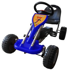 90254 vidaXL Kart a pedais azul