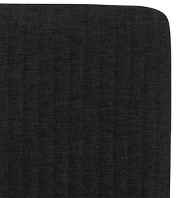 Cadeiras de jantar 6 pcs tecido preto