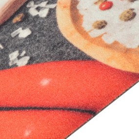Tapete de cozinha lavável 60x300 cm veludo padrão vegetais
