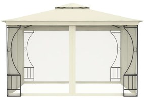 Gazebo com redes 300x300x265 cm creme