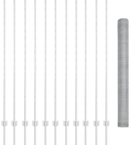 Postes de Cerca vidaXL 22 pcs U-Channel 160 cm Aço Galvanizado