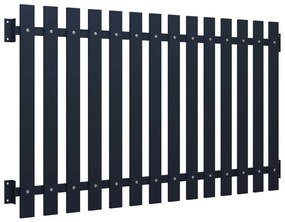 Cerca de jardim 170,5x100 cm aço revestido a pó antracite