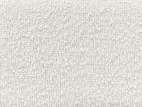 Cama de casal em bouclé branco 180 x 200 cm MARGUT Beliani
