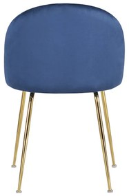 Pack 2 Cadeiras Golden Dalnia Veludo - Azul