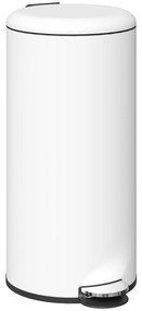 HOMCOM Balde de Lixo para Cozinha 30L com Pedal Tampa com Fechamento Suave e Cubo Amovível 36x30x63,5 cm Creme | Aosom Portugal