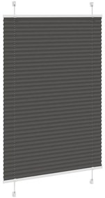 Preto Plissada Cega 90x150 cm Largura Tecido 89,4 cm Poliéster
