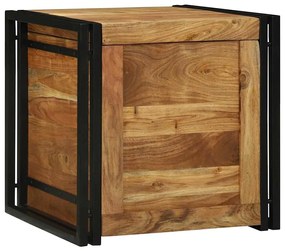 vidaXL Caixa de Armazenamento 50 x 50 x 50 cm Madeira de acácia maciça