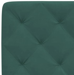 Cama com colchão 140x190 cm veludo verde-escuro