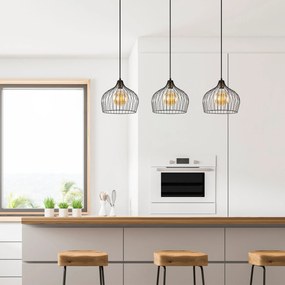 Chandelier Bek – Preto Antigo – 100 x 30 x 41-121 cm