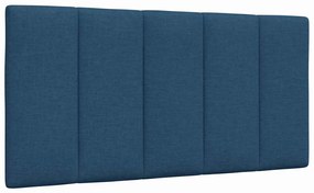 vidaXL Almofadão de cabeceira 100 cm tecido azul