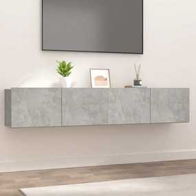 Móveis de TV 2pcs 80x30x30 cm madeira processada cinza cimento