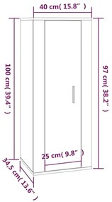 5 pcs conjunto móveis de TV madeira processada branco brilhante