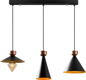 Candeeiro de Teto Dodo – Preto – 100 x 30 cm