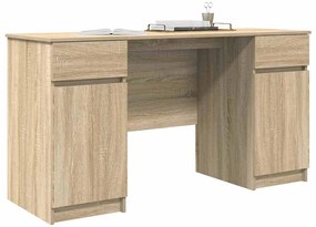 Mesa vidaXL Carvalho Sonoma 140x49x76 cm Madeira de engenharia