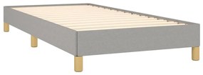 Estrutura de cama sem colchão 80x200 cm tecido cinzento-claro